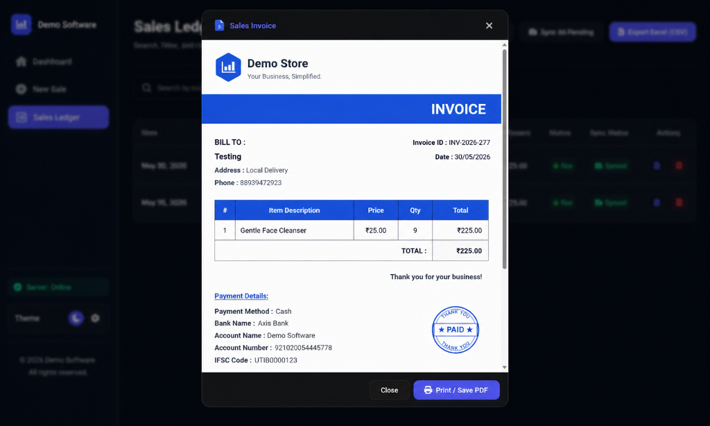 Invoice Preview Card